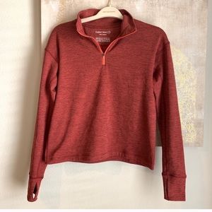 Outdoor voices currant fleece half zip